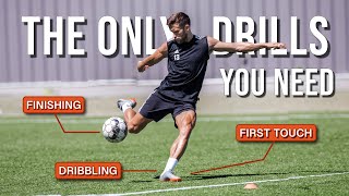 The ONLY MUST DO 10 Drills You NEED to Become a Professional Footballer [upl. by Hecht]