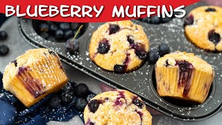 Muffins mit Blaubeeren Rezept  Saftige Blueberry Muffins mit Heidelbeeren [upl. by Sprague]