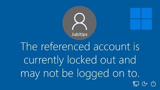 Fix The referenced account is currently locked out error in Windows  Unlock Windows account 2024 [upl. by Rolyab]