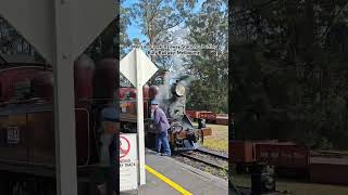 Menzies Creek Railway Station  Puffing Billy Railway Melbourne 📹 Haznan train keretaapi [upl. by Arammahs]