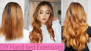 DIY Handtied Extensions Amazing Beauty Hair [upl. by Ikaz]