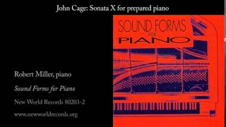 John Cage Sonata X for prepared piano [upl. by Notanhoj]