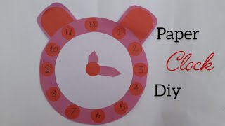 How To Make Clock With PaperPaper DiyNursery CraftMaking Easy TutorialClock For Kids [upl. by Margit]