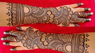 Latest Rakhi special mehndi designs for back side  mehandi ka design full hand  mehndi design 2023 [upl. by Eerased]