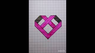 3dart 3ddrawing heartart drawing draw illusioncoloring sketch 3d 3dart shortsviralvideo [upl. by Hollie954]