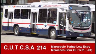 CUTCSA 214 🚍 Marcopolo Torino Low Entry MercedesBenz OH 1721 LSB G8 2019 ✔Ómnibus de Uruguay⭐ [upl. by Nnav]