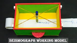 Seismograph Working Model  Science Projects [upl. by Aicek]