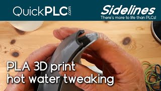 Sidelines PLA 3D print hot water tweaking [upl. by Josi]