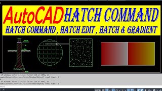 Hatch command How to create a hatch in AutoCAD autocad autocadinhindi [upl. by Sheree382]