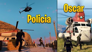 ¡Oscar ESCAPA DE LA POLICÍA  Gta V Roleplay 70 [upl. by Hailee834]