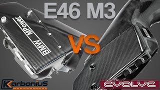 E46 M3 EVOLVE CSL AIRBOX VS KARBONIUS CSL AIRBOX [upl. by Ariada]