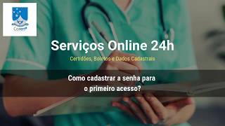 Primeiro Acesso aos Serviços Online 24h  CorenRJ [upl. by Linn]