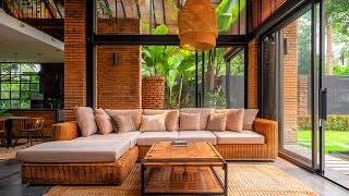 Rustic Design Transforming Tips for Modern Brickwood House with Contemporary Courtyard Design Ideas [upl. by Ilahtan688]