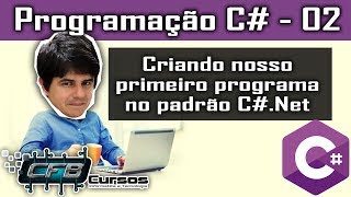 Primeiro programa no padrão c net  Curso Programação Completo C  Aula 02 [upl. by Solotsopa]