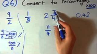 Converting between fractions and percentages [upl. by Adnilim]