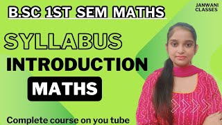 BSc 1st sem maths  Syllabus introduction of both books  Maths by Jyoti Chaudhary ✍️✍️ [upl. by Ahcsrop]