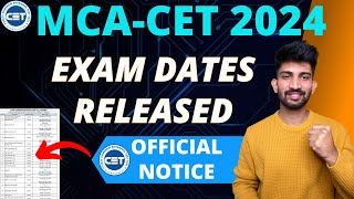 MCA CET 2024 Exam Dates  MCA CET Registration Process 2024 [upl. by Akiemat893]