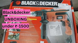 Black amp Decker Reversible Hammer Drill  Unboxing Features and Use  Best Drill Machine for DIY [upl. by Nolrev]