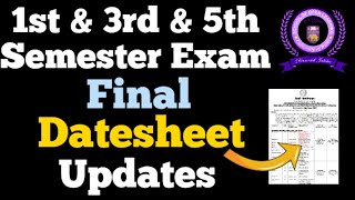 DU SOL 1st amp 3rd amp 5th Semester Final Datesheet Updates 2024 Dec Exam [upl. by Haletky]