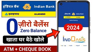 Indian Bank Zero Balance Account Opening Online  Indian Bank Savings Account Opening Online [upl. by Gonta]