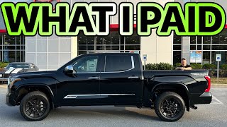 All The Financial Details Of The 2024 Toyota Tundra 1794 TRD Trade [upl. by Lindblad]