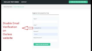 How to disable email verification in Osclass Website [upl. by Tristram]