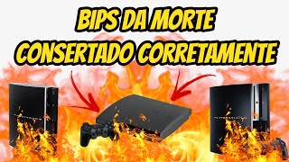 Playstation 3 PS3 não liga 3 bips e luzes vermelhas consertado corretamente [upl. by Riffle]