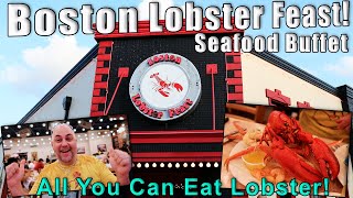 Boston Lobster Feast Full Dining Review All You Can Eat Maine Lobster Seafood Buffet [upl. by Terrijo]