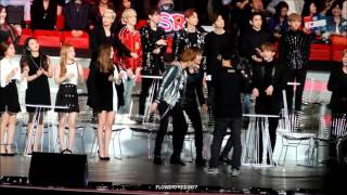 151202 MAMA  GOT7 reaction to EXO Drop That [upl. by Eeloj]