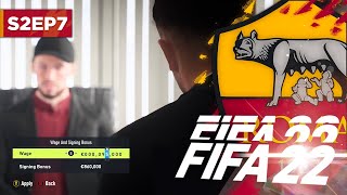 SIGNING A NEW MIDFIELDER  FIFA 22 ROMA CAREER MODE S2E7 [upl. by Refennej]