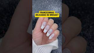 As unhas francesinhas são bregas ou delicadas 🤡 manicure unhas francesinha unhaslindas [upl. by Itsa]