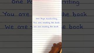 One Page Handwriting [upl. by Galanti822]