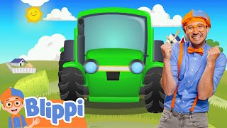 Blippis Tractor Song  Blippi Wonders Educational Videos for Kids [upl. by Donell]