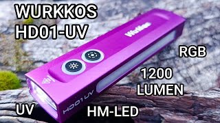 Wurkkos HD01 UV Led Taschenlampe GIVEAWAY Review Flashlight Beamshots keine TS23 FC13 TD04 TD03 [upl. by Langer361]