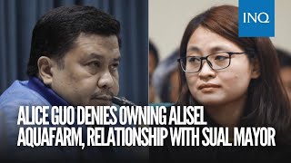 Alice Guo denies owning Alisel Aquafarm relationship with Sual mayor [upl. by Carlie857]