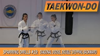 Sparring Drills 19 Diagonal Dodge Double Stepping Backward [upl. by Ahsillek]