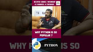 🔥 Why Python is So Popular  🐍 Python pythoninterviewquestions python techshorts programming [upl. by Hyacinthe666]