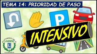 INTENSIVO PERMISO B  TEMA 14 PRIORIDAD DE PASO [upl. by Whipple]