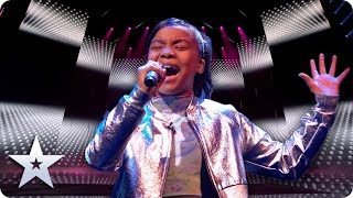 Golden girl Fayth Ifil STANDS UP with her GLITTERING voice  SemiFinals  BGT 2020 [upl. by Bibah480]