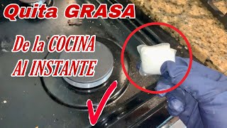 💥 desengrasante QUITA GRASA DE LA COCINA AL INSTANTE COMO LIMPIAR LA COCINA GRASOSA [upl. by Nonarb]