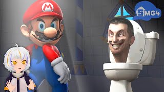 Mario VS Skibidi Toilet  ChuyMine REACCIONA a SMG4 [upl. by Naihtniroc]