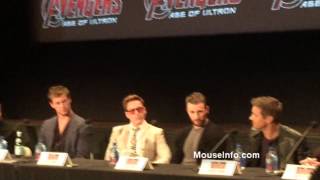 Marvel Avengers Age of Ultron Press Conference [upl. by Tenaj]