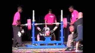 Luke Hanifen 589 lb Bench Press at 2009 USAPL Bench Press Nationals [upl. by Yrram]