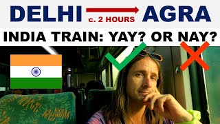 My first INDIA train experience  Delhi to Agra plus £10 hotel tour [upl. by Amaty]