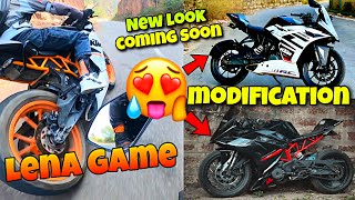 Ktm rc 390 full modifications start😍 full lean game [upl. by Kristopher479]