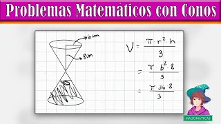 Problemas Escritos de Áreas y Volumenes de un cono [upl. by Kara]