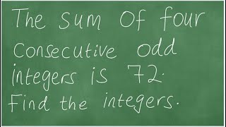 Word Problem Consecutive odd integers Sum of integers [upl. by Yemaj928]