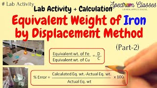 Determination of Equivalent weight of Iron by displacement method  By Iodometric titration Part2 [upl. by Nilahs351]