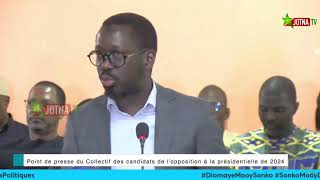 Conférence De Presse Du Collectif Des Candidats à La Présidentielle De 2024 [upl. by Aniham142]