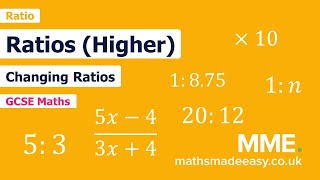 Ratio and Proportion  Ratios Higher Video 1 [upl. by Ylen]